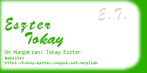 eszter tokay business card